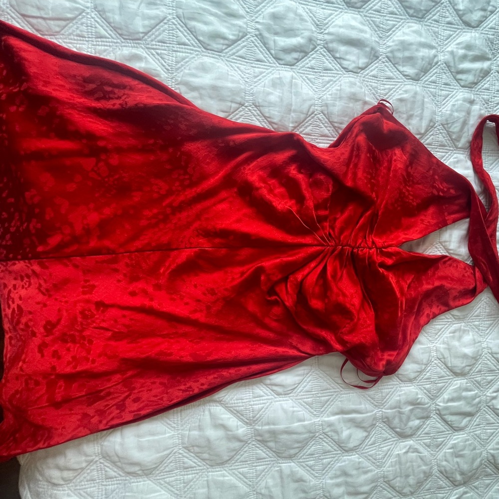 Zara red halter dress